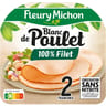 Fleury michon blanc de poulet conservation sans nitrite 2 tranches 65g