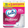Moltonel papier toilette triple épaisseur aquatube 19+5 offerts