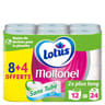 Moltonel papier toilette sans tube 8 rouleaux + 4 offerts