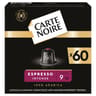 Carte noire capsules espresso intense n°9 x60 méga format - 330g