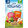 Nestle naturnes gourdes fruitées multipack 2 varietes : pommes bananes 630g
