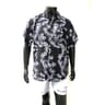 Chemise manches courtes homme FEUILLES BLANCHES FOND NOIR XXL