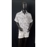 Chemise manches courtes homme PALMIER GRIS CLAIR FOND BLANC XXL