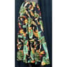 Jupe longue femme FEUILLE JAUNE/VERTE FD NOIR TU