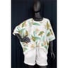 Tunique sari femme IMP TROPICAL FEUILLE VERTE TU