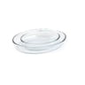 Set 2plats à four ovale en verre 0.7l+2.4l