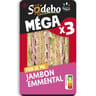 Sodebo "Le Méga" club sandwich jambon emmental 230g