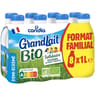 GrandLait Bio lait demi-écrémé bouteille format familial 8x1l