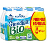 GrandLait Bio lait demi-écrémé bouteille format familial 8x1l