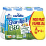 GrandLait Bio lait demi-écrémé bouteille format familial 8x1l