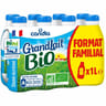 GrandLait Bio lait demi-écrémé bouteille format familial 8x1l