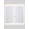 Paire de vitrage etamine brodee 60x160 cms blanc