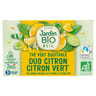 Jardin bio étic thé vert équitable duo citron citron vert bio 30g