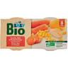 Carrefour baby bio plat bébé carotte poulet dès 8mois 2x200g