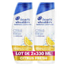 Head & shoulders base shampooing citrus 2x330ml
