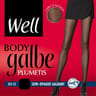 Collant Body galbe plumetis semi opaque 30D WELL NOIR T4