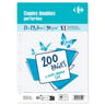 Carrefour copies doubles perforées 21x29.7 cm 200 pages 5x5