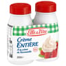 Elle & vire crème entière 30% MG fluide stérilisée uht bouteille 2x25cl