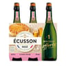 Ecusson délicat rose 3x75cl