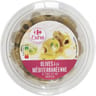 Carrefour extra olives à la méditerranéenne à l'ail et au basilic 150g