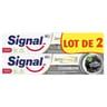 Signal Integral 8 dentifrice  nature éléments charbon blancheur & détox 2x75ml