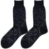 Paire de mi chaussettes homme jersey surbroderie blason 100% fil d'Ecosse MARINE T44\46