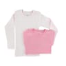 Influx tee shirt uni manches longues et rayé lot de 2 ROSE 8ANS