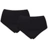 Lot de 2 culottes unies "sans coutures cotés" NOIR X2 T54\56