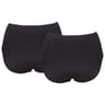 Lot de 2 culottes unies "sans coutures cotés" NOIR X2 T54\56