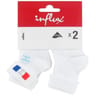 2 paires de mi chaussettes bébé à côtes revers BLANC X2 100 21\23