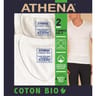 Lot de 2 tee-shirts col V manches courtes homme coton bio Athena 950 BLANC/BLANC T3