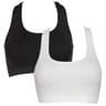 Brassière unie sport "sans coutures côtés" NOIR T50\52