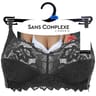 Soutien gorge sans armature dentellle ligne coton d'arum Sans Complexe 4-NOIR 100B