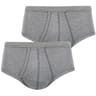 Lot de 2 slips taille haute ouvert Héritage homme Eminence 6600 GRIS CHINE T2