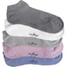 Lot de 5 paires de socquettes invisibles femme BLEU/ROSE/GRIS/ECRU 37\41