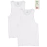 Lot de 2 débardeurs blanc homme BLANC/BLANC T7