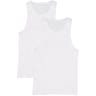 Lot de 2 débardeurs blanc homme BLANC/BLANC T7