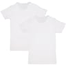 Lot de 2 tee-shirts manches courtes col rond homme BLANC/BLANC T4