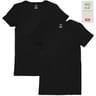 Lot de 2 tee-shirts manches courtes col V noir homme NOIR/NOIR T3