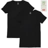 Lot de 2 tee-shirts manches courtes col V noir homme NOIR/NOIR T7