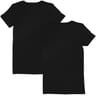 Lot de 2 tee-shirts manches courtes col V noir homme NOIR/NOIR T7