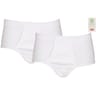 Lot de 2 slips taille haute ouvert blanc homme BLANC/BLANC T3