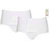Lot de 2 slips taille haute ouvert blanc homme BLANC/BLANC T8