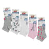 Lot de 5 paires de socquettes invisibles fantaisies Influx basic FLAMAND 37\41