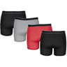 Lot de 4 boxers unis homme Influx basic NOIR/GRIS/ROUGE/NOIR T2