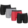 Lot de 4 boxers unis homme Influx basic NOIR/GRIS/ROUGE/NOIR T3