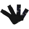 2 paires de mi chaussettes unies et  Intarsia NOIR/BLEU T39\42