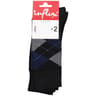 2 paires de mi chaussettes unies et  Intarsia NOIR/BLEU T39\42
