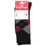 2 paires de mi chaussettes unies et  Intarsia NOIR/BORDEAUX T43\46