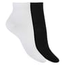 2 paires de socquettes unies coton femme Dim BLANC/NOIR 35\38